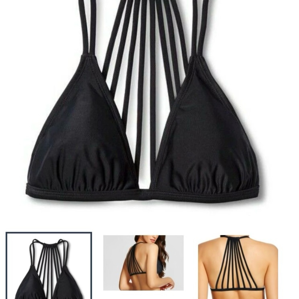New awith Tags  Black Strappy Bikini Top